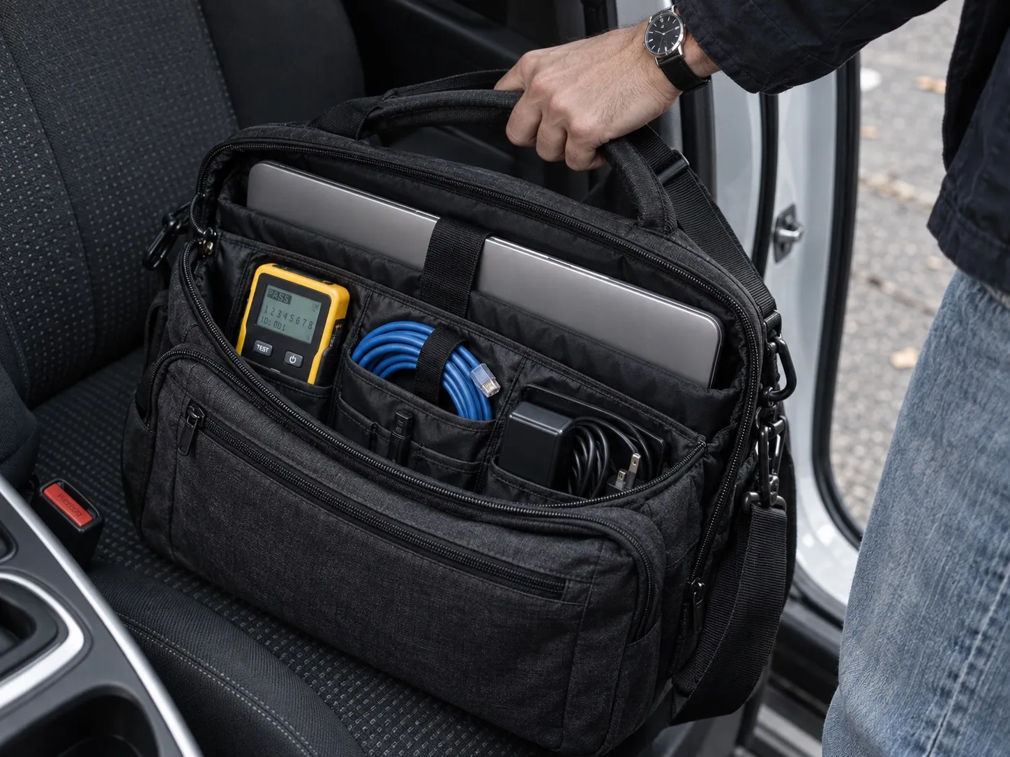 Your equipment travels to every client